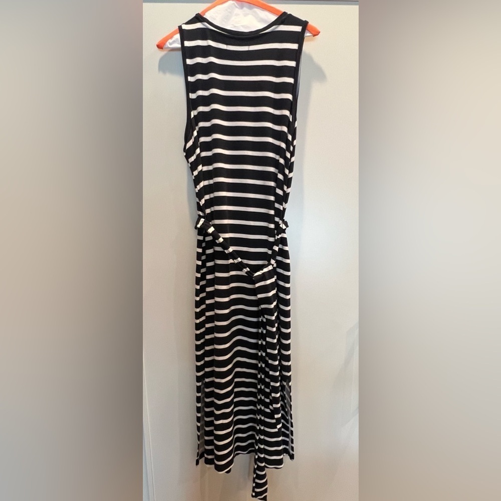 Banana Republic Navy Stripe Ponte Tank Maxi Travel Dress #472407 Size- L Tall - Picture 5 of 8